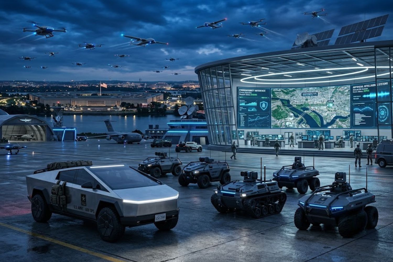 pentagon big tech tesla cybertruck